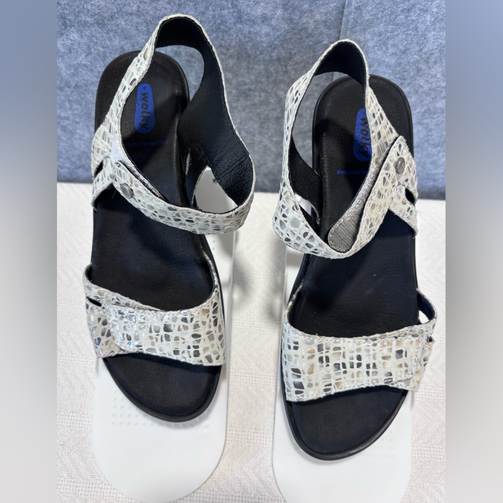 Wolky Black and White Sandals